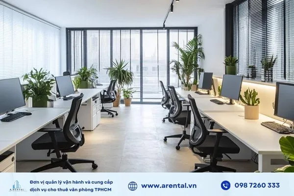 Văn phòng trọn gói 25m2 Quận 1 theo phong cách thiết kế sang trọng và hiện đại 