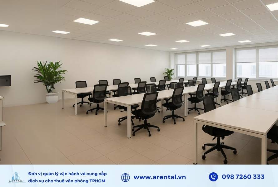Văn phòng trọn gói 100m2 Quận 1 có sứa chứa tối đa là 30 nhân sự