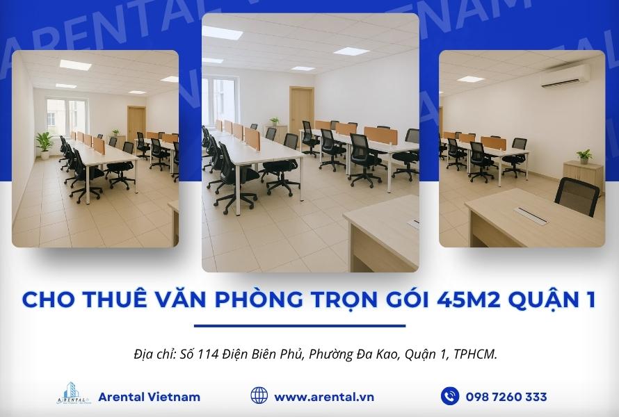 Cho thuê văn phòng trọn gói 45m2 Quận 1