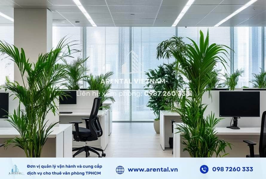 Không gian trọn gói 80m2 được phủ bởi mảng xanh tạo cảm giá thoải mái và nhẹ nhàng 