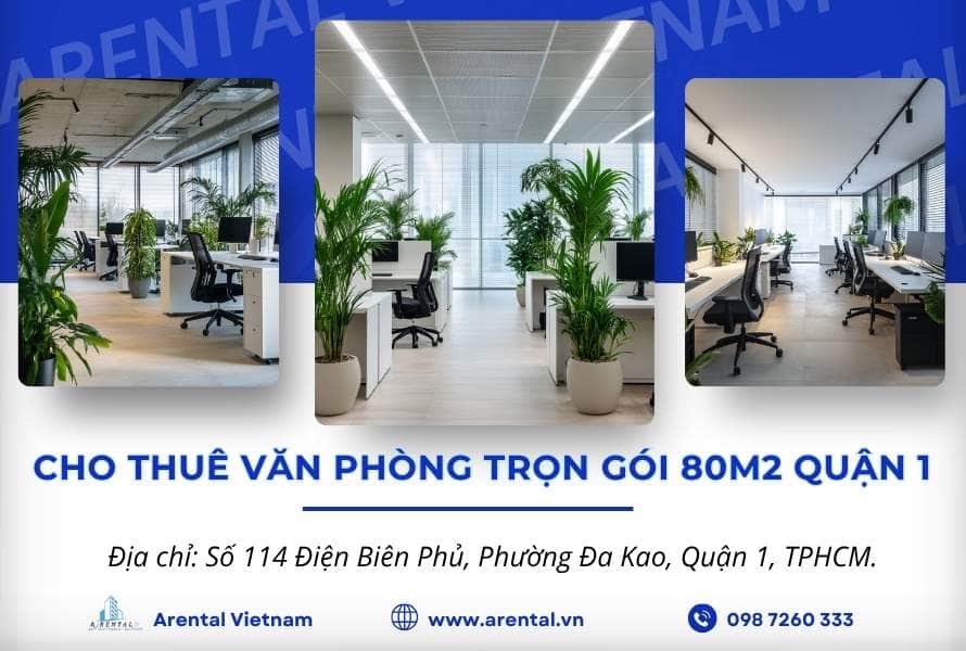 Tổng quan văn phòng trọn gói 80m2 Quận 1 