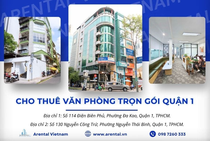 Thông tin chi tiết dịch vụ cho thuê văn phòng trọn gói Quận 1 TPHCM.
