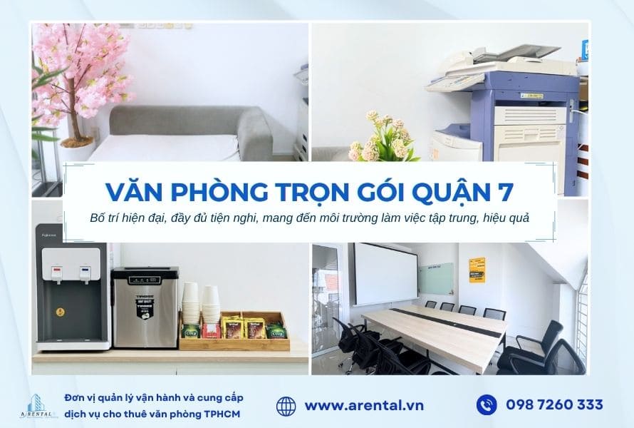 Giá thuê văn phòng trọn gói Quận 7  đã được bao gồm dịch vụ in ấn và một số tiện ích khác tại tòa nhà.