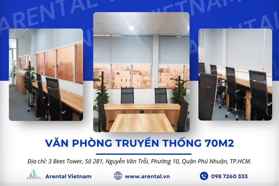 Cho thuê văn phòng 70m2 quận Phú Nhuận.