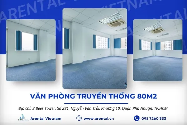 Arental Vietnam cho thuê văn phòng 80m2 quận Phú Nhuận.