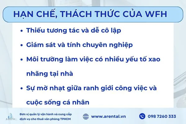 Hạn chế của work from home.