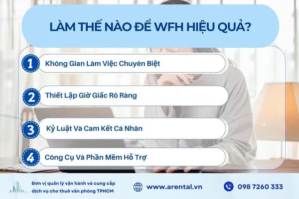 Các phương pháp để work from home hiệu quả.