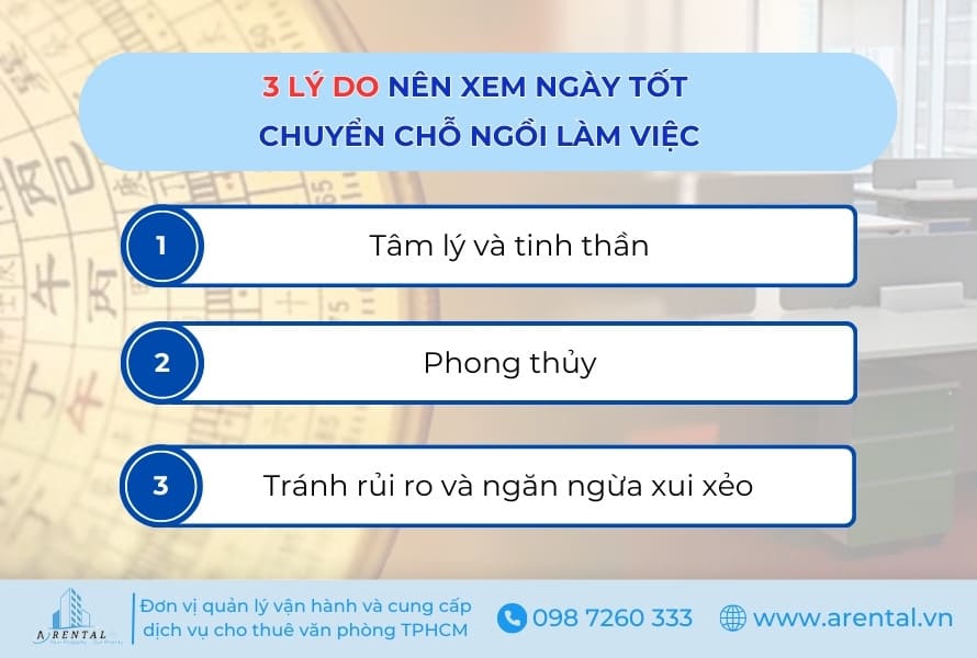 3 lý do nên xem ngày tốt trước khi chuyển chỗ ngồi làm việc.