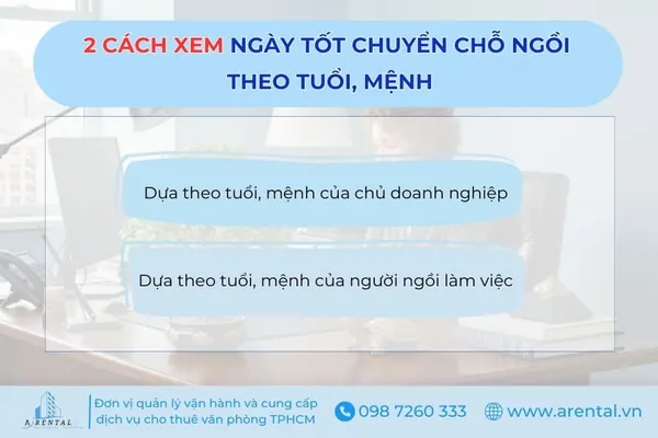 Hướng dẫn 2 cách xem ngày tốt chuyển chỗ ngồi làm việc: theo tuổi và theo mệnh.