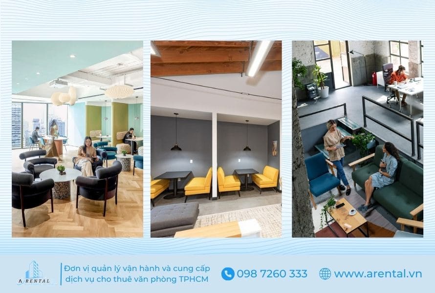 Bố cục không gian trong thiết kế co-working space.