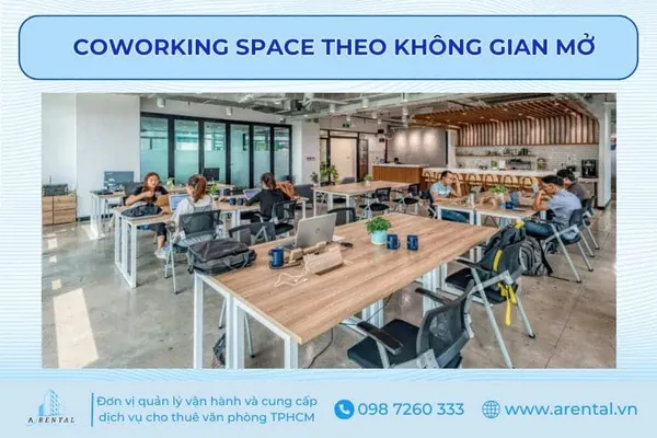 Xu hướng thiết kế coworking space theo không gian mở.