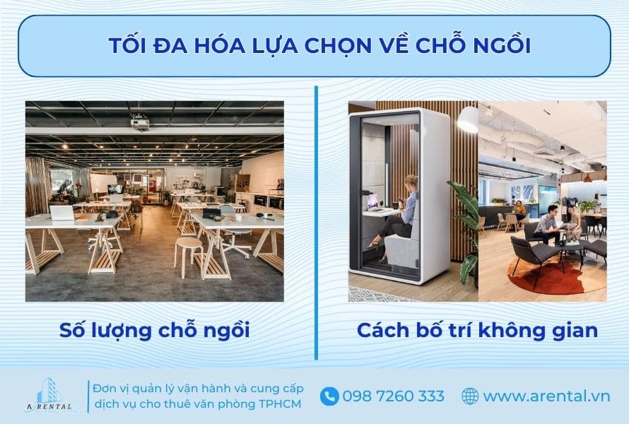 Tối đa hóa lựa chọn về chỗ ngồi trong thiết kế.