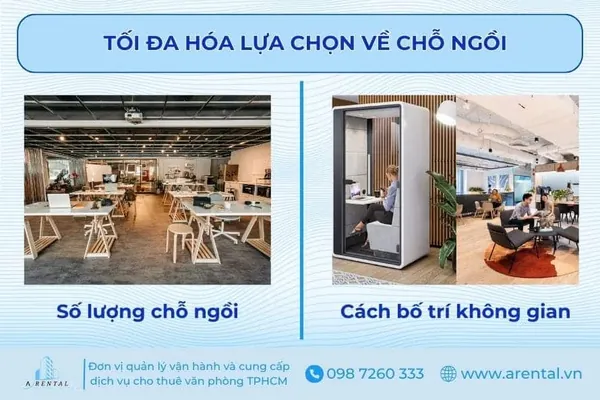 Tối đa hóa lựa chọn về chỗ ngồi trong thiết kế.